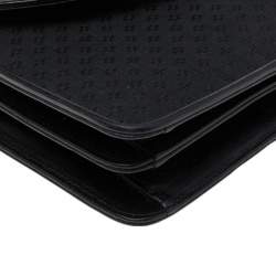 Pre Owned Nina Ricci Black Leather And Nylon Flap Chain Shoulder Bag