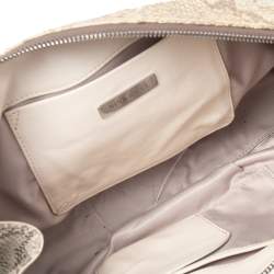 Nina Ricci Beige Python Embossed Leather Clutch
