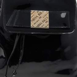 Nina Ricci Black Patent Leather Backpack