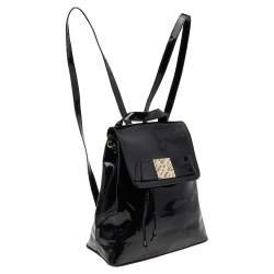 Nina Ricci Black Patent Leather Backpack