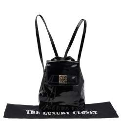 Nina Ricci Black Patent Leather Backpack