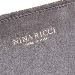 Nina Ricci Grey Leather and Suede Medium Marche Tote