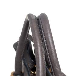 Nina Ricci Grey Leather and Suede Medium Marche Tote
