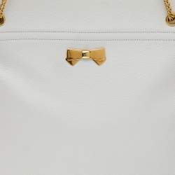 Nina Ricci White Leather Chain Shoulder Bag