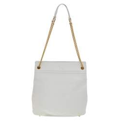 Nina Ricci White Leather Chain Shoulder Bag