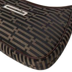 Nina Ricci Tobacco Printed Nylon Shoulder Bag