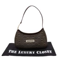 Nina Ricci Tobacco Printed Nylon Shoulder Bag