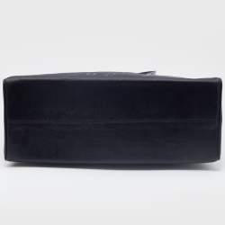 Nina Ricci Black Logo Nylon and Leather Zip Satchel 