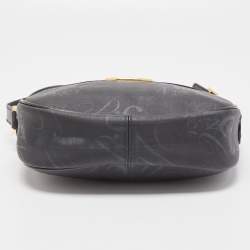 Nina Ricci Black Printed Coated Canvas Logo Shoulder Bag