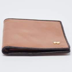 Nina Ricci Two Tone Brown Leather Bifold Compact Wallet