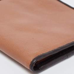 Nina Ricci Two Tone Brown Leather Bifold Compact Wallet