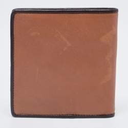 Nina Ricci Two Tone Brown Leather Bifold Compact Wallet