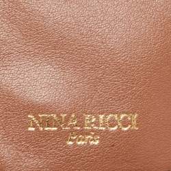 Nina Ricci Two Tone Brown Leather Bifold Compact Wallet