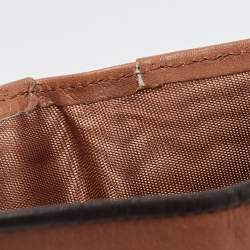 Nina Ricci Two Tone Brown Leather Bifold Compact Wallet