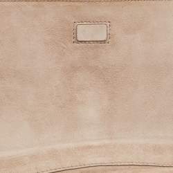 Nina Ricci Gold Leather and Suede Arc Clutch