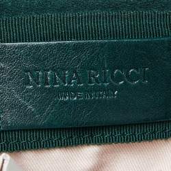 Nina Ricci Green Leather Flap Top Handle Bag