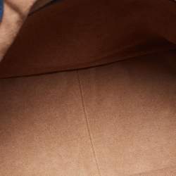 Pre Owned Nina Ricci Two Tone Blue Leather Zip Satchel