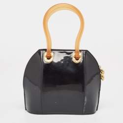 Nina Ricci Black Patent Leather Satchel
