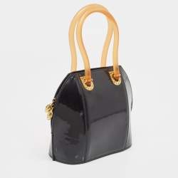 Nina Ricci Black Patent Leather Satchel