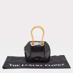Nina Ricci Black Patent Leather Satchel