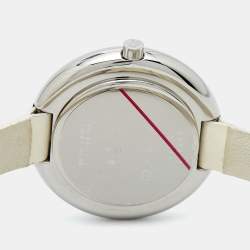 Nina Ricci White Stainless Steel Leather Classic N00612 Women's Wristwatch 28 mm