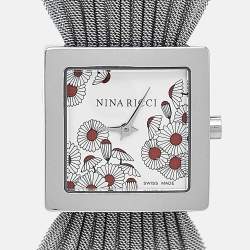 Nina Ricci Silver Stainless Steel N019.12 Women's Wristwatch 24 mm