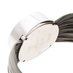 Pre Owned Nina Ricci Silver White Stainless Steel Diamonds N021.15 Chronograph Women's Wristwatch 32 mm
