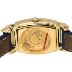 Pre Owned Nina Ricci Royal Blue Leather Gold Plated Women's Wristwatch 19mm