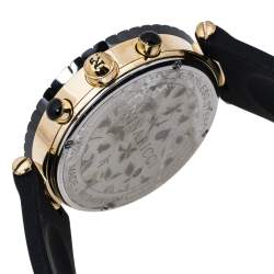 Nina Ricci Mother Of Pearl Black Ceramic Gold Tone Stainless Steel Chronograph Classic N034998SM Women's Wristwatch 40 mm