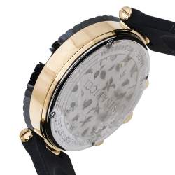Nina Ricci Mother Of Pearl Black Ceramic Gold Tone Stainless Steel Chronograph Classic N034998SM Women's Wristwatch 40 mm