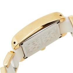 Pre Owned Nina Ricci Silver Gold Plated Stainless Steel Ceramic NO62003SM Women's Wristwatch 24 mm 