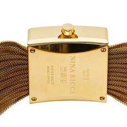 Pre Owned Nina Ricci Silver Gold Plated Stainless Steel NO19.42 Women's Wristwatch 24 mm