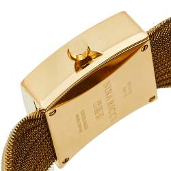 Pre Owned Nina Ricci Silver Gold Plated Stainless Steel NO19.42 Women's Wristwatch 24 mm