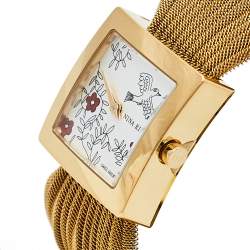 Pre Owned Nina Ricci Silver Gold Plated Stainless Steel NO19.42 Women's Wristwatch 24 mm