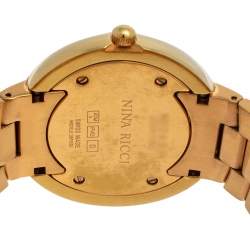 Nina Ricci White Mother Of Pearl PVD Coated Stainless Steel N024.53 Women's Wristwatch 37 MM