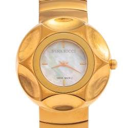 Nina Ricci White Mother Of Pearl PVD Coated Stainless Steel N024.53 Women's Wristwatch 37 MM