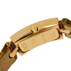 Pre Owned Nina Ricci Gold Plated Stainless Steel Leather N002428 Women’s Wristwatch 16 mm