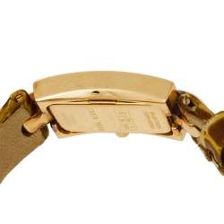 Pre Owned Nina Ricci Gold Plated Stainless Steel Leather N002428 Women’s Wristwatch 16 mm