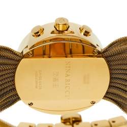 Pre Owned Nina Ricci Silver Gold Tone Stainless Steel N021.45 Women's Wristwatch 31 mm