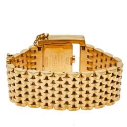 Pre Owned Nina Ricci Grey/Pink Floral Gold Plated Stainless Steel N02253 Women's Wristwatch 22 MM