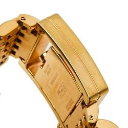 Pre Owned Nina Ricci Grey/Pink Floral Gold Plated Stainless Steel N02253 Women's Wristwatch 22 MM