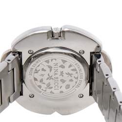 Nina Ricci Mother Of Pearl Enamel Camellia Motif Stainless Steel N051002SM Women's Wristwatch 40 mm