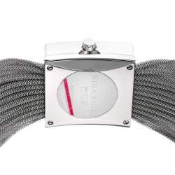 Pre Owned Nina Ricci Mother of Pearl Stainless Steel Diamonds N019.12 Women's Wristwatch 24 mm