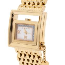 Pre Owned Nina Ricci Silver Gold Tone Stainless Steel N022.43 Women's Wristwatch 28.5 mm