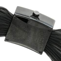 Pre Owned Nina Ricci Black PVD Coated Stainless Steel Diamonds NO19.92 Women's Wristwatch 24 mm