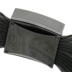 Pre Owned Nina Ricci Black PVD Coated Stainless Steel Diamonds NO19.92 Women's Wristwatch 24 mm