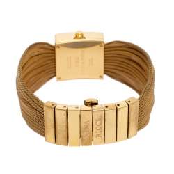 Pre Owned Nina Ricci Silver Gold Plated Stainless Steel Designer NO19.42 Women's Wristwatch 24 mm