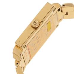 Pre Owned Nina Ricci Mother of Pearl Gold Plated Stainless Steel N100006SM Women's Wristwatch 24 mm