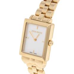 Pre Owned Nina Ricci Mother of Pearl Gold Plated Stainless Steel N100006SM Women's Wristwatch 24 mm