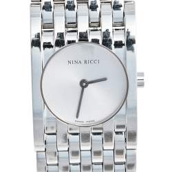 Pre Owned Nina Ricci Silver Stainless Steel N00113 Women's Wristwatch 25 mm